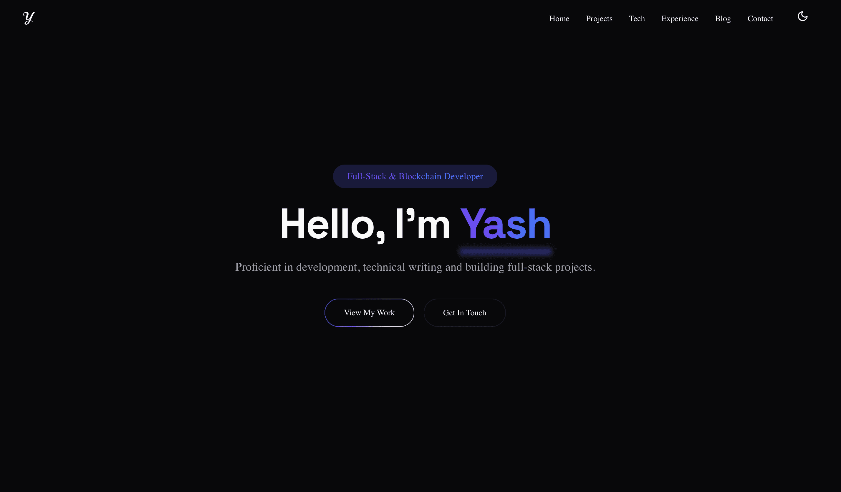 Screenshot of old portfolio